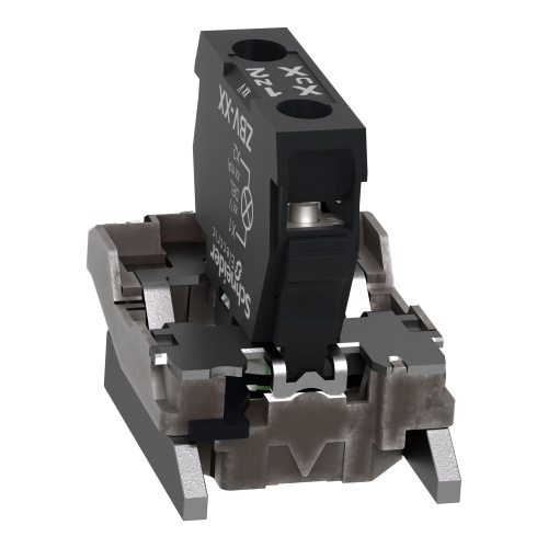 Schneider Electric ZB4BVG13 - Complete body/light block assembly, Harmony XB4, universal LED, with body/fixing collar, 110...120V