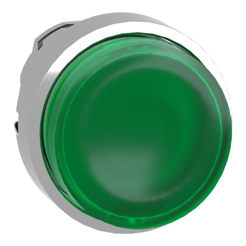 Schneider Electric ZB4BW133 Harmony 22 mm Round Green Chromium plated metal Push Button Illuminated Projected Modular Head