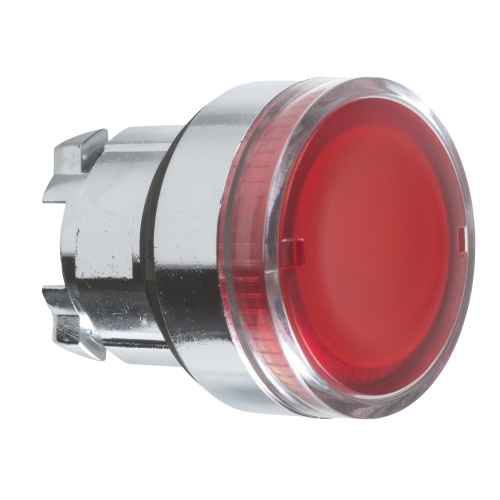 Schneider Electric ZB4BW34 Harmony 22 mm Round Red Chromium plated metal Push Button Illuminated Flush Modular Head
