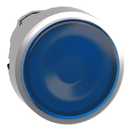 Schneider Electric ZB4BW363 Harmony 22 mm Round Blue Chromium plated metal Push Button Illuminated Flush Modular Head