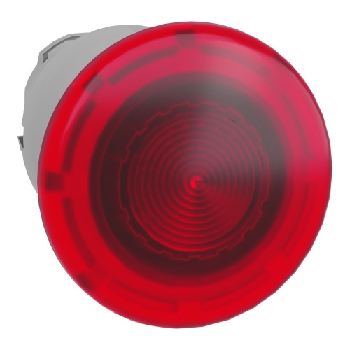 Schneider Electric ZB4BW643 - Head for illuminated emergency switching off push button, Harmony XB4, metal, red mushroom 40mm, 22mm, universal LED, push-pull