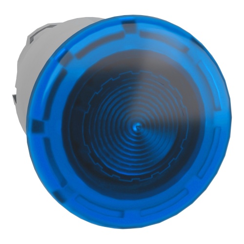 Schneider Electric ZB4BW663 Harmony 22 mm Round Blue Chromium plated metal Mushroom Button Illuminated Mushroom Modular Head