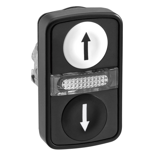 Schneider Electric ZB4BW7A17247 Harmony 22 mm Rectangular Black and White Black metal Multiple Push Buttons Flush Modular Heads
