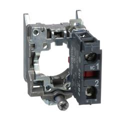 Schneider Electric ZB4BZ102 Harmony, 22mm Push Button, XB4B operators, contact block, with mounting collar, 1 NC, screw clamp terminal