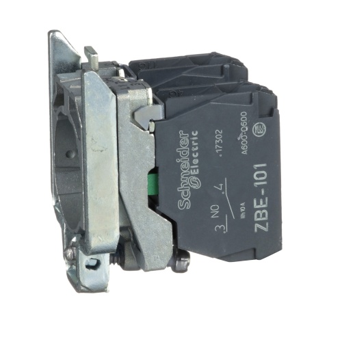Schneider Electric ZB4BZ103 Harmony, 22mm Push Button, XB4B operators, contact block, with mounting collar, 2 NO, screw clamp terminal