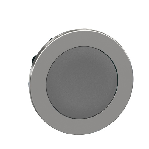 Schneider Electric ZB4FA8 - Harmony XB4, Round, Chromium Plated Metal, gray flush, unmarked