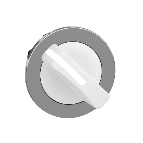 Schneider Electric ZB4FD201 - Harmony XB4, Round, Chromium Plated Metal, White standard handle