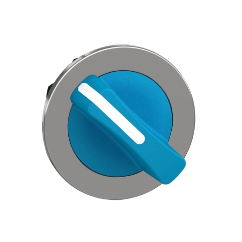 Schneider Electric ZB4FD206 - Harmony XB4, Round, Chromium Plated Metal, Blue standard handle