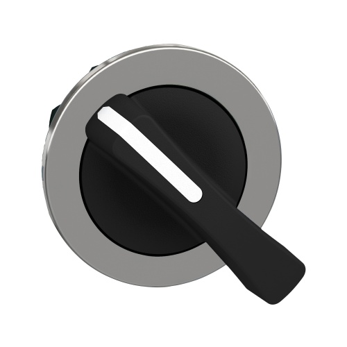 Schneider Electric ZB4FJ2 flush mounted black selector switch head long handle 2-position stay put