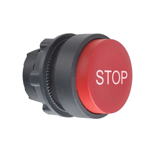 Schneider Electric ZB5AL434 Projecting push button head Ø40, plastic, red, Ø22, spring return, marked STOP