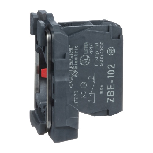 Schneider Electric ZB5AZ102 Mounting Collar with Contact Block with 1 NC 22mm