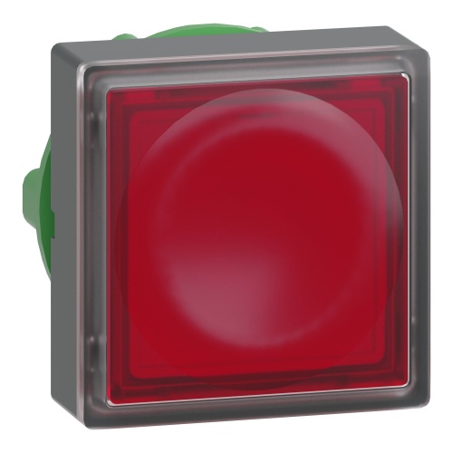 Schneider Electric ZB5CW343 red square flush illum pushbutton head Ø22 spring return for integral LED
