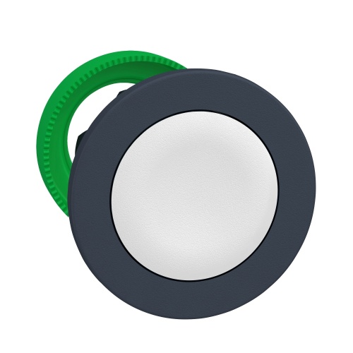Schneider Electric ZB5FA1 Flush mounted push button head, plastic, white, 30 mm, spring return, unmarked