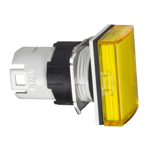 Schneider Electric ZB6DV5 Harmony 16 mm Rectangular Yellow Plastic Pilot Light Illuminated Modular Head