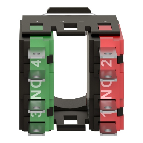 Schneider Electric ZB6Z5B single contact block with body/fixing collar 1NO+1NC faston connector