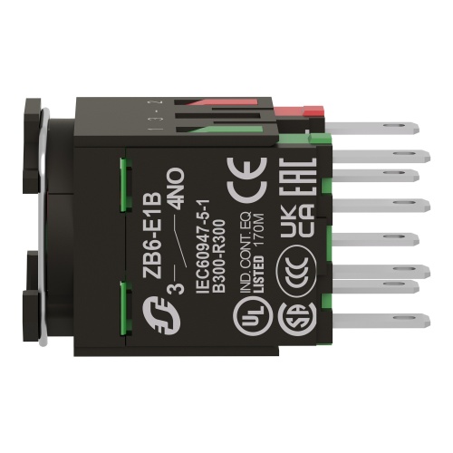 Schneider Electric ZB6Z5B single contact block with body/fixing collar 1NO+1NC faston connector