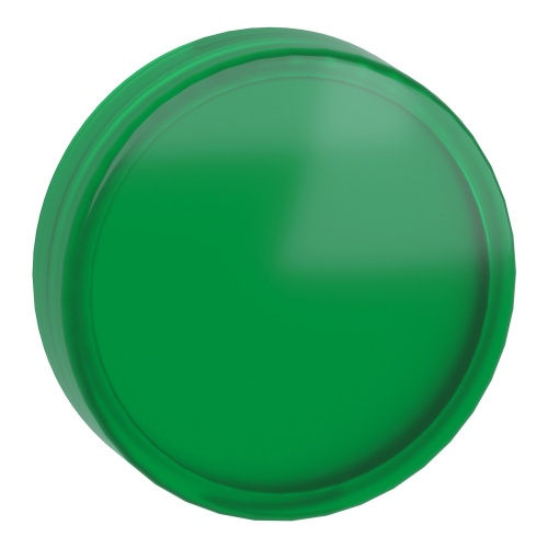 Schneider Electric ZBV0133 green plain lens for circular pilot light Ø22 with integral LED