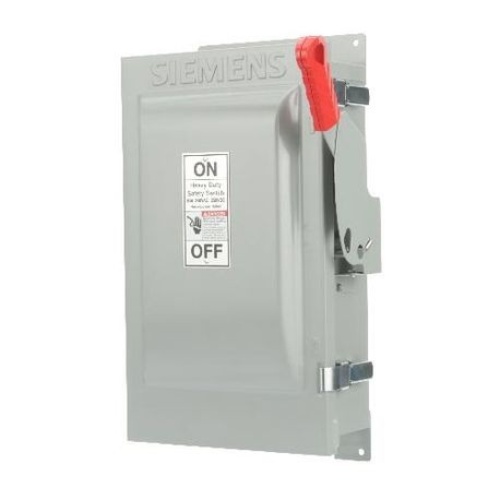 Siemens HF223J Fusible Heavy Duty Safety Switch - 100 Amp, 240 VAC, Two Pole, NEMA 12