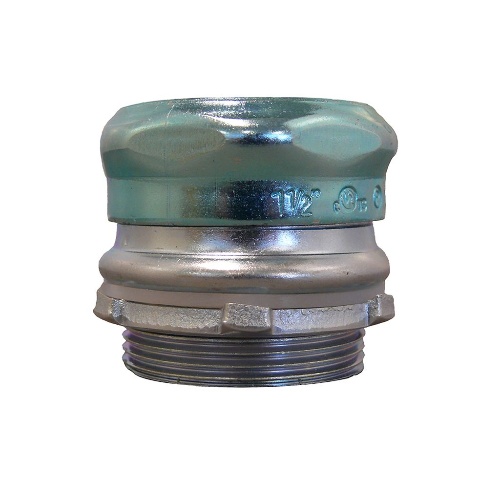 O‑Z/Gedney™ 7250GSRT 2-1/2 IN RT EMT CONN INSL GRN NUT