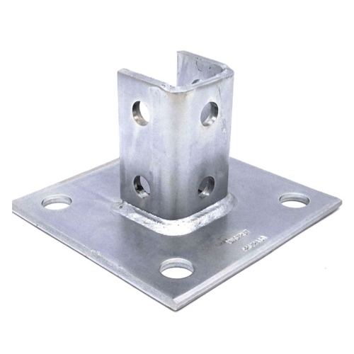 Strut Post BaseWindow Unistrut 1-5/8" Square Post Base P2072ASQ Electro-Galvanized Equivalent