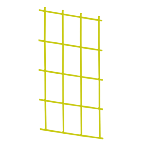 Tslots 655830-Sheet Yellow PVC Wire Mesh Panels 4' x 8' Sheet