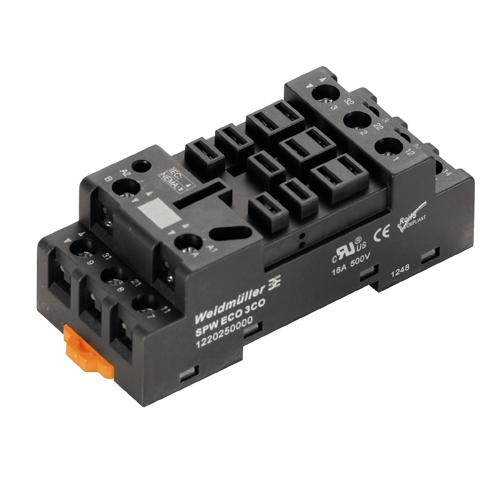 Weidmuller 1220250000 Relay Socket 3PDT 16 Amp