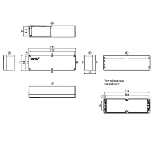 Weidmuller 1305850000 - Klippon POK (polyester empty enclosure)