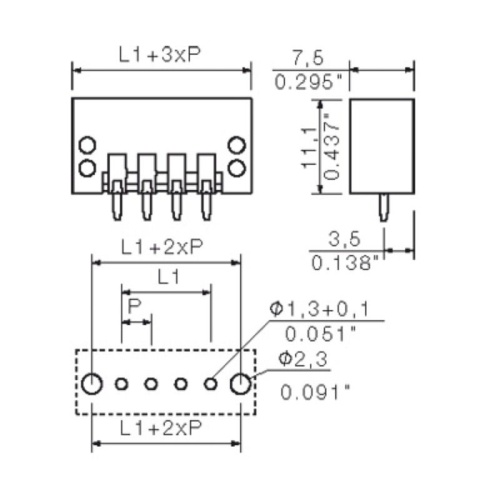Weidmuller 1607620000 Male Header - 300 Volt - 14 Pole