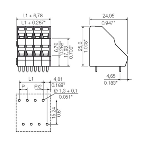 Weidmuller 1764900000 PCB Terminal - 2.5 mm² 10 Amp