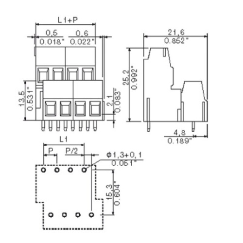Weidmuller 1769010000 PCB Terminal - 2.5 mm² 18 Amp