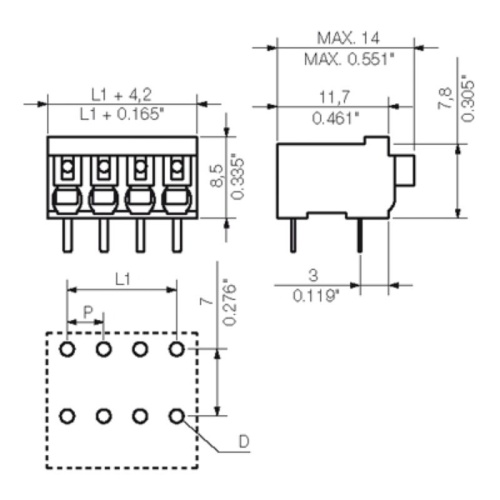 Weidmuller 1870440000 - Printed circuit board terminals