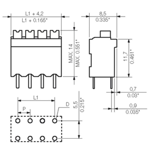 Weidmuller 1870960000 - Printed circuit board terminals