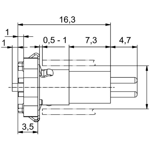 Weidmuller 2422050000 Circular Connector - 5 Pole
