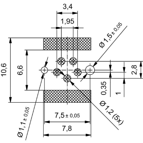Weidmuller 2422050000 Circular Connector - 5 Pole