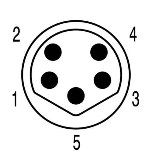 Weidmuller 2422050000 Circular Connector - 5 Pole