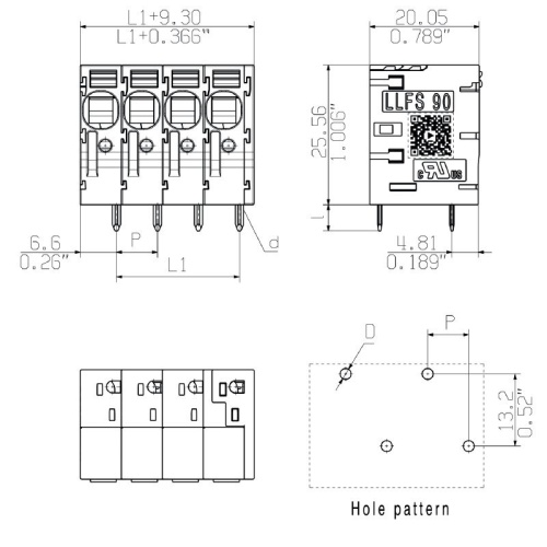 Weidmuller 2473050000 PCB Terminal - 6 mm² 37 Amp