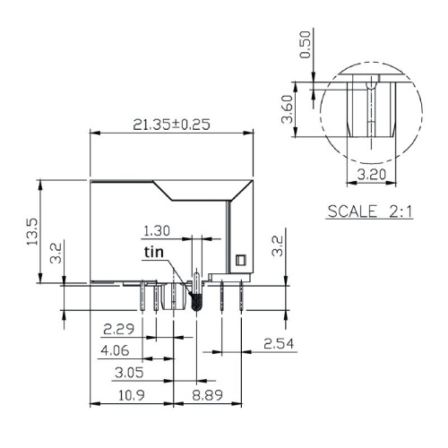 Weidmuller 2485370000 RJ45 Transformer Jack - 8 Pole
