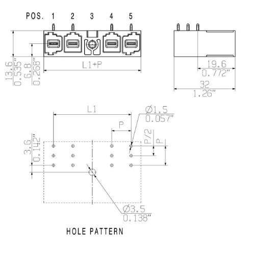 Weidmuller 2580350000 Male Header - 300 Volt - 2 Pole