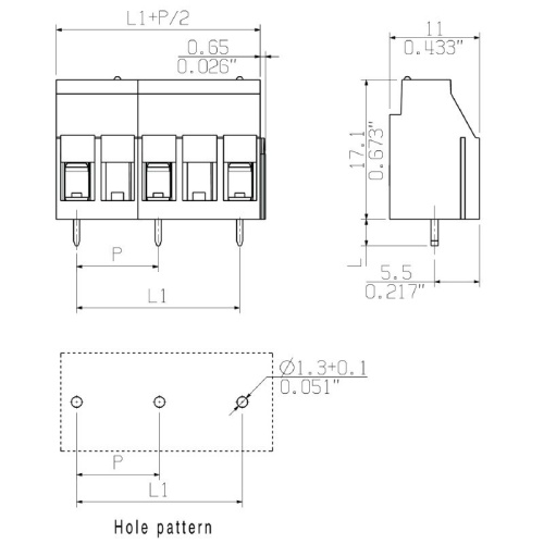 Weidmuller 2613320000 PCB Terminal - 6 mm² 30 Amp