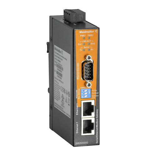 Weidmuller 2682600000 - Serial/Ethernet converter and Modbus TCP/RTU gateway